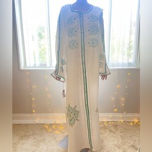 Kaftan white  Dress.